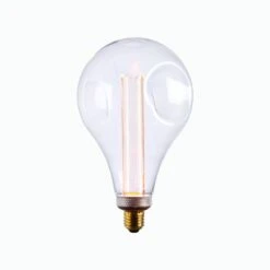 Ana Large LED Dimpled Globe Shaped Bulb With Clear Glass