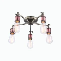 Anker Aged Pewter Ceiling Light, Large