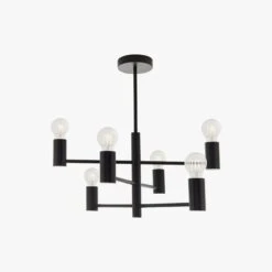 Deo Chandelier In Matte Black