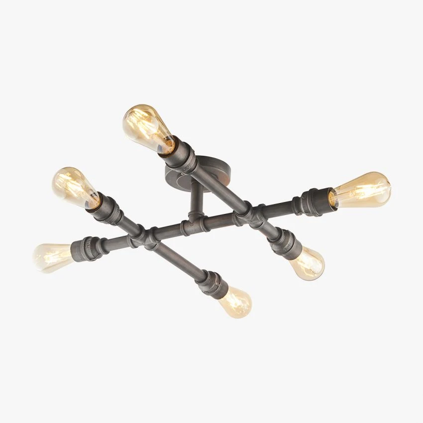 Azir Aged Pewter Ceiling Light 1 Azir Aged Pewter Ceiling Light