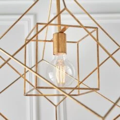 Sansa Medium Geometric Pendant In Gold Leaf -Perch & Parrow Home Sales Store en2100092 l3