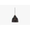 Matthew Black Chrome Pendant With Black Tinted Glass Shade