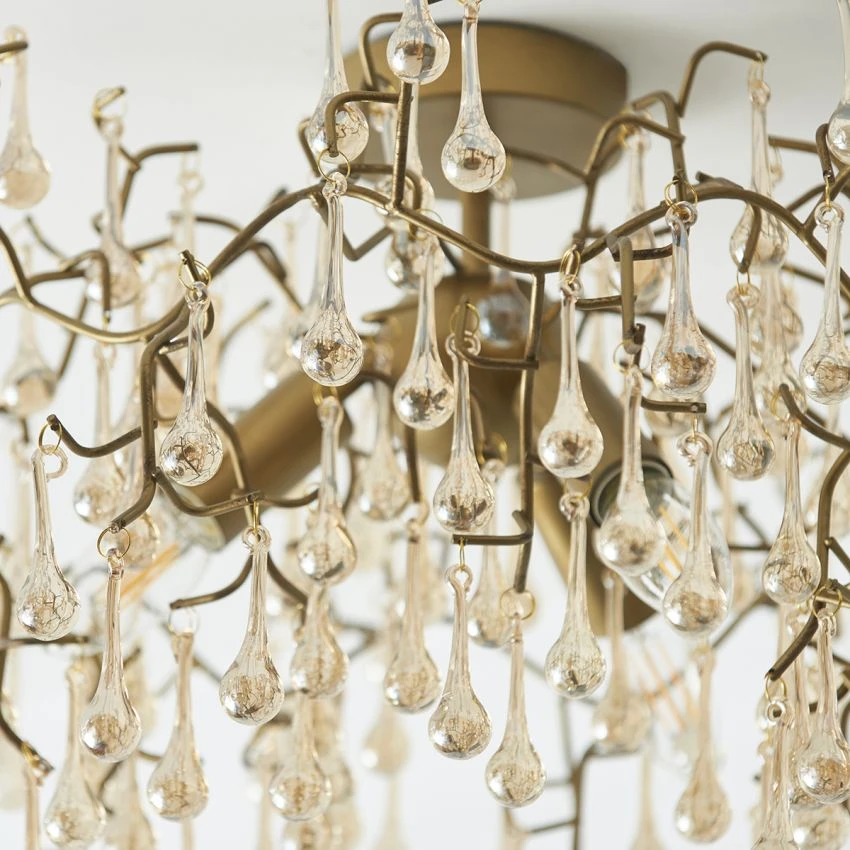 Ena Fixed Semi-Flush Ceiling Pendant In Gold 4 Ena Fixed Semi-Flush Ceiling Pendant In Gold - Image 4