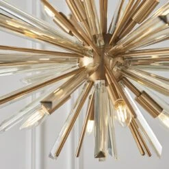 Urchin Large Starburst Pendant In Antique Brass -Perch & Parrow Home Sales Store en2100115 l3
