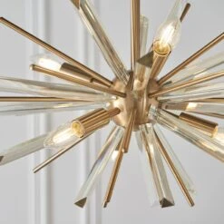 Urchin Small Starburst Pendant In Antique Brass -Perch & Parrow Home Sales Store en2100116 l3