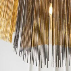Willow Cascading Chain Pendant In Multi-Tone Metal -Perch & Parrow Home Sales Store en2100121 l2