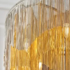 Willow Cascading Chain Pendant In Multi-Tone Metal -Perch & Parrow Home Sales Store en2100121 l3