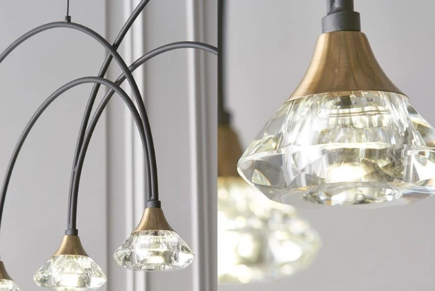 Noah Black Arch Pendant With Six Crystals 3 Noah Black Arch Pendant With Six Crystals - Image 3