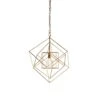 Sansa Small Geometric Pendant In Gold Leaf