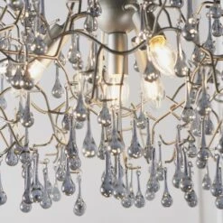 Ena Hanging Chandelier In Silver -Perch & Parrow Home Sales Store en2100142 l2