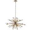 Estella Large Starburst Pendant In Antique Brass