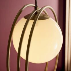 Katrina Opal Glass Hoop Pendant In Gold -Perch & Parrow Home Sales Store en2100193 l2