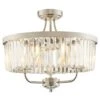 Aurora Princess Semi Flush Glass Light In Clear
