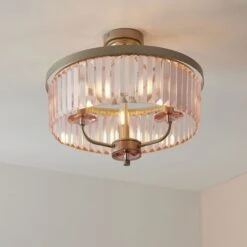 Aurora Princess Semi Flush Glass Light In Blush -Perch & Parrow Home Sales Store en24020003 l2