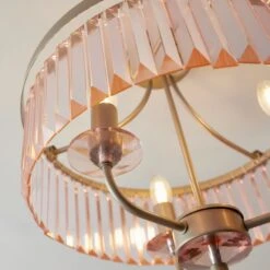 Aurora Princess Semi Flush Glass Light In Blush -Perch & Parrow Home Sales Store en24020003 l3