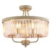 Aurora Princess Semi Flush Glass Light In Blush