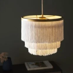 Sherry Fringed Pendant In Gold -Perch & Parrow Home Sales Store en24020005 l2