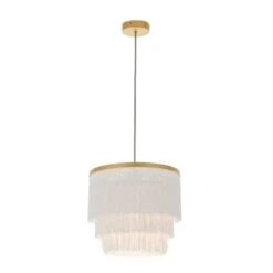 Sherry Fringed Pendant In Gold