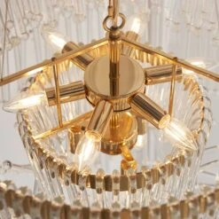 Marcia Glass Rod Pendant In Gold -Perch & Parrow Home Sales Store en24020006 l2