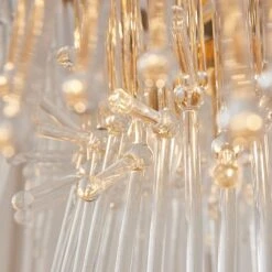 Marcia Glass Rod Pendant In Gold -Perch & Parrow Home Sales Store en24020006 l3