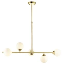 Luna Sphere Pendant In Satin Gold