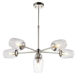 Marilyn Glass Pendant In Bright Nickel