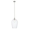 Hexton Large Hammered Glass Pendant In Bright Nickel