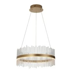 Anna Medium LED Halo Pendant In Gold
