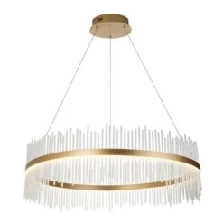 Anna Grand LED Halo Pendant In Gold