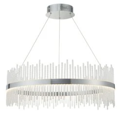 Anna LED Halo Pendant In Chrome