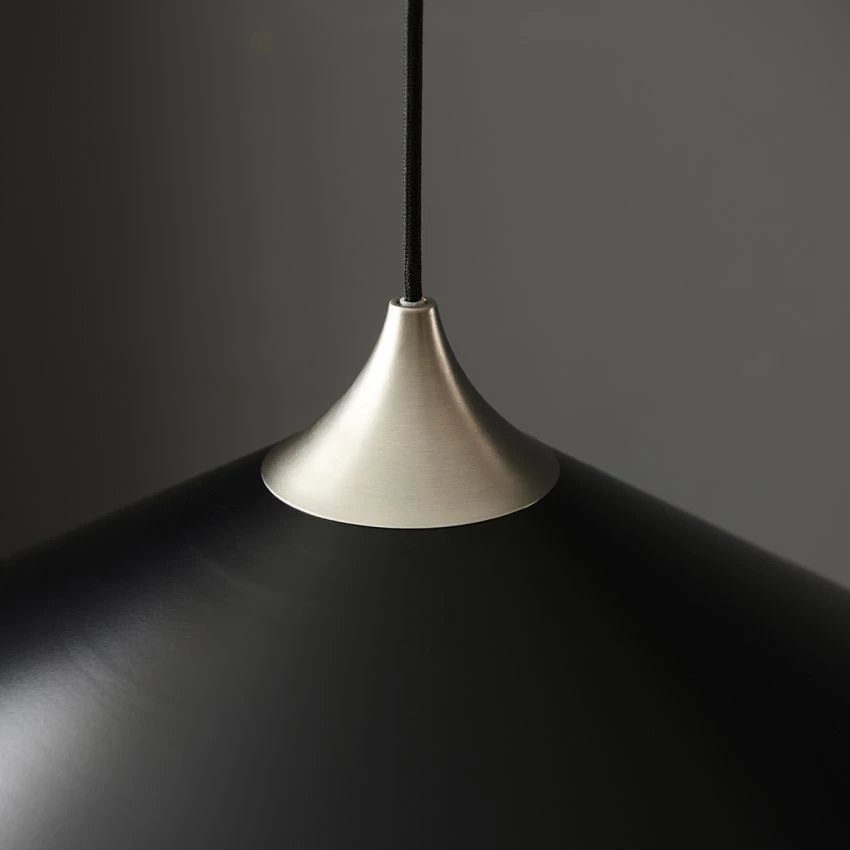 Rian Coned Pendant In Matt Black 3 Rian Coned Pendant In Matt Black - Image 3