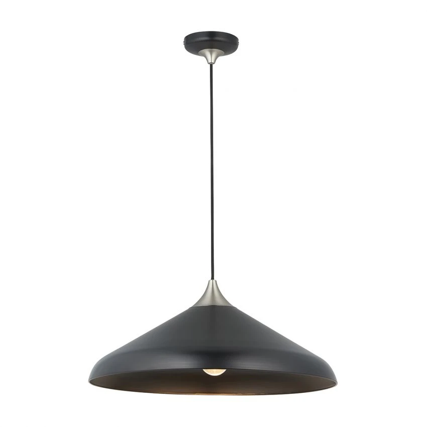 Rian Coned Pendant In Matt Black 1 Rian Coned Pendant In Matt Black