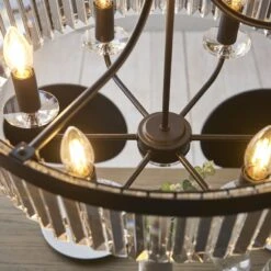 Aurora Princess Glass Pendant In Matt Black -Perch & Parrow Home Sales Store en24020076 l3