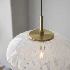 Kyra Confetti Glass Single Pendant In Satin Brass 7 Kyra Confetti Glass Single Pendant In Satin Brass -Perch & Parrow Home Sales Store en24020079 l3