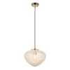 Kyra Confetti Glass Single Pendant In Satin Brass
