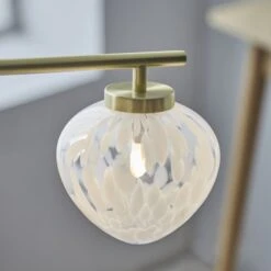Kyra Confetti Glass Semi Flush Light In Satin Brass 7 Kyra Confetti Glass Semi Flush Light In Satin Brass -Perch & Parrow Home Sales Store en24020081 l3