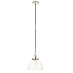 Ralph Glass Pendant In Bright Nickel