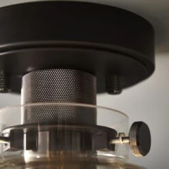 Ulmer Tinted Glass Flush Light In Black Chrome 7 Ulmer Tinted Glass Flush Light In Black Chrome -Perch & Parrow Home Sales Store en24020095 l3