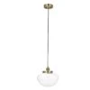 Cambrose Clear Glass Pendant In Antique Brass