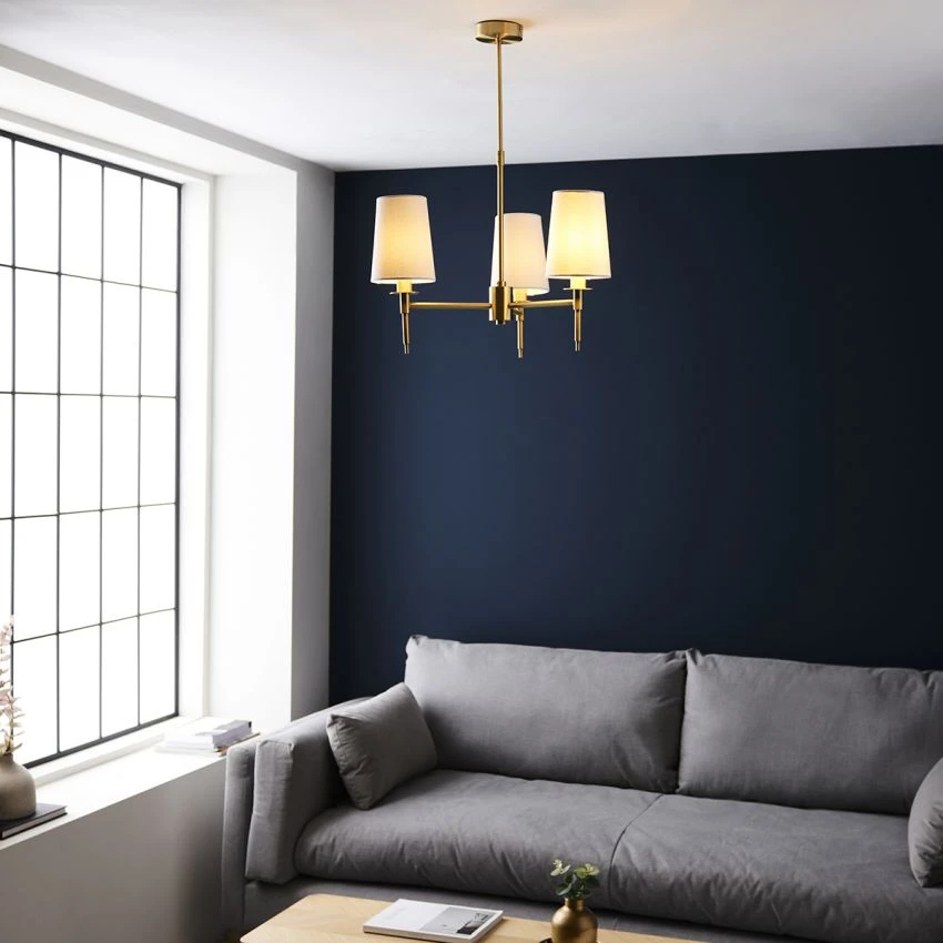 Chives Three Light Pendant In Satin Brass 2 Chives Three Light Pendant In Satin Brass - Image 2