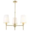 Chives Three Light Pendant In Satin Brass