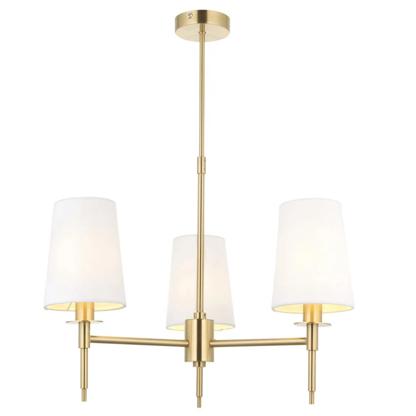 Chives Three Light Pendant In Satin Brass 1 Chives Three Light Pendant In Satin Brass