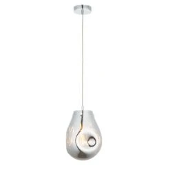 Elvera Medium Pendant In Metallic Chrome