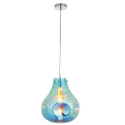 Elvera Large Pendant In Metallic Petrol