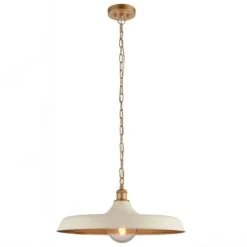 Sabrina Mid Century Pendant In Matt Warm White