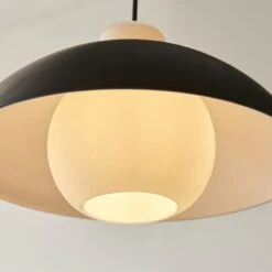 Yeira Contemporary Monochrome Pendant In Matt Black -Perch & Parrow Home Sales Store en24020140 l2