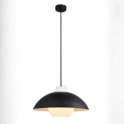 Yeira Contemporary Monochrome Pendant In Matt Black