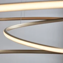 Delilah Large Spiral Pendant In Gold -Perch & Parrow Home Sales Store en24020144 l2