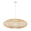 Alexis Oval Pendant In Natural Rattan