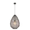 Asara Pendant In Black Rattan